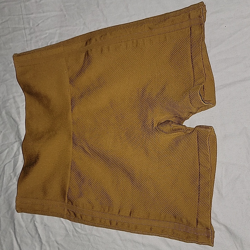 Adidas IVY PARK High Waisted Camel Bike Shorts - Picture 3 of 5